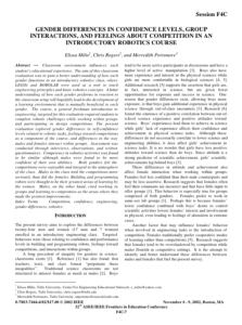 Screenshot for Gender Differences in Confidence Levels, Group Interactions, and Feelings about Competition in an Introductory Robotics Course