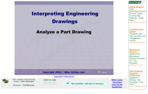 Screenshot for Analyze a Part Drawing