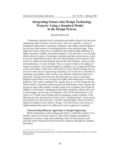 Screenshot for Integrating Science into Design Technology Projects: Using a Standard Model in the Design Process