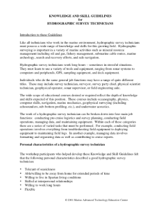 Screenshot for Knowledge and Skill Guidelines for Hydrographic Survey Technicians
