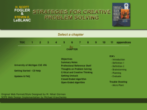 Screenshot for Strategies for Creative Problem Solving: Interactive Computer Modules