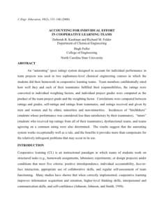 Screenshot for Accounting for Individual Effort in Cooperative Learning Teams