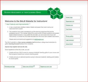 Screenshot for Student Assesment of Learning Gains