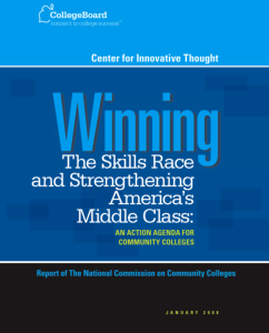 Screenshot for Winning the Skills Race and Strengthening the Middle Class: An Action Agenda for Community Colleges