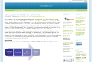 Screenshot for Introduction to the ArcGIS Server Adobe FLEX API