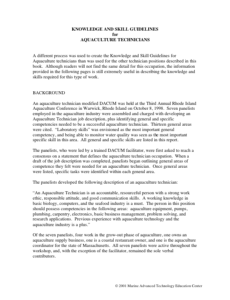 Screenshot for Knowledge and Skill Guidelines for Aquaculture Technicians
