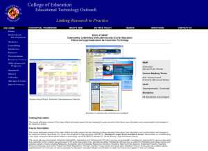 Screenshot for Cybersafety, Cyberethics and Cybersecurity (C3) for Educators: Ethical and Legal Implications for Classroom Technology