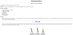 Screenshot for Intro to the New Chain Gang: The Physical Properties of Polymeric Chains