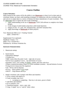 Screenshot for Mastercam Fundamentals Orientation