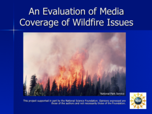 Screenshot for An Evaluation of Media Coverage of Wildfire Issues