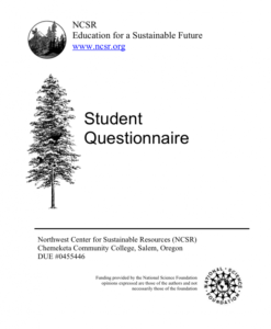 Screenshot for NCSR: Student Questionnaire - Science as a Process