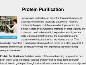 Screenshot for Protein Purification Simulation