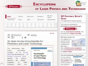 Screenshot for Encyclopedia of Laser Physics and Technology