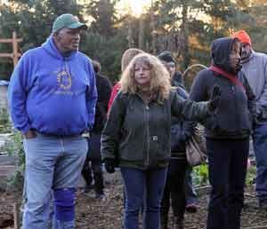 Agriculturalist Will Allen met with SAgE faculty members in November and discussed where they intend to install an aquaponics system at Edmonds Community College.