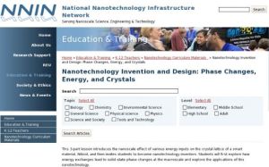 Screenshot for Nanotechnology Invention and Design: Phase Changes, Energy, and Crystals