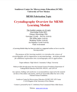 Screenshot for Crystallography for Microsystems Learning Module