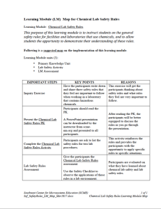 Screenshot for Chemical Lab Safety Rules Learning Module