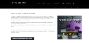 Screenshot for Applied Cryptography Module