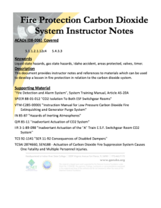 Screenshot for RCNET ACAD 08-006 Crosswalk: 5.4 Maintenance Personnel - Instrument & Control Technicians