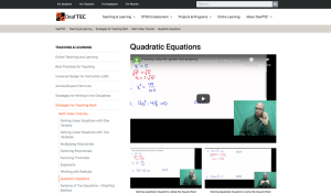 Screenshot for Quadratic Equations