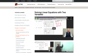 Screenshot for Solving Linear Equations with Two Variables