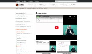 Screenshot for Math Videos Captioned and Signed in ASL: Exponents