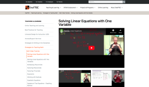 Screenshot for Solving Linear Equations with One Variable