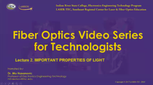 Screenshot for Lecture 2: Important Properties of Light