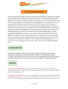 Screenshot for Fret Spacing Mathematics