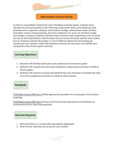 Screenshot for Guitar Anatomy and Cost Estimate