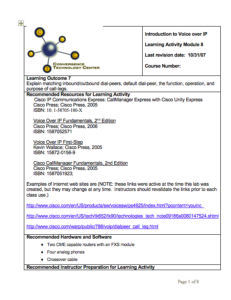Screenshot for Convergence Technologies Learning Activity: Introduction to Voice over IP