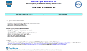 Screenshot for Fiber to the Home Course