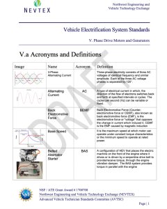 Screenshot for Vehicle Electrification Systems Standards: 3-Phase Drive Motors and Generators