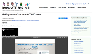 Screenshot for Making Sense of the Recent COVID News