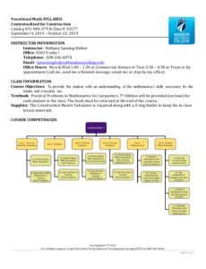 Screenshot for Vocational Math Syllabus: Contextualized for Construction