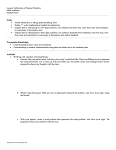 Screenshot for Subtraction of Natural Numbers (Lesson 3 of 18)