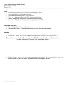 Screenshot for Multiplication of Natural Numbers (Lesson 5 of 18)
