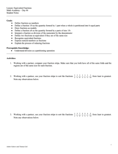 Screenshot for Equivalent Fractions (Lesson 9 of 18)