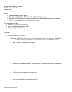 Screenshot for Multiplication of Fractions (Lesson 12 of 18)