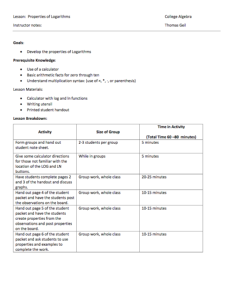 Screenshot for College Algebra: Logarithms