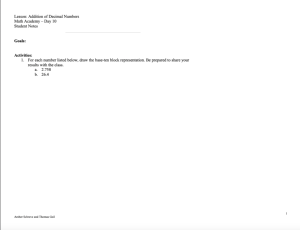 Screenshot for Addition of Decimals (Lesson 15 of 18)