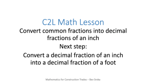 Screenshot for Mathematics for Construction Trades: Converting Fractions into Decimals