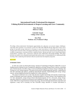 Screenshot for International Faculty Professional Development: Utilizing Hybrid Environments to Deepen Learning and Grow Community
