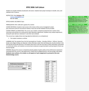 Screenshot for BTEC 2030: Cell Culture