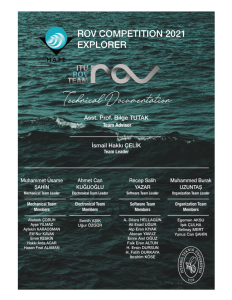Screenshot for ITU ROV Team : Technical Report