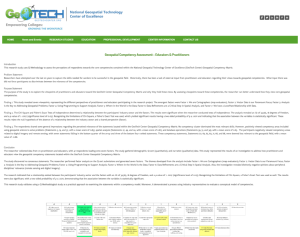 Screenshot for Geospatial Competency Assessment - Educators & Practitioners