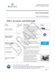 Screenshot for Fuel Cell Standards: Fuel Cell Acronyms and Definitions