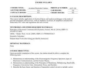 Screenshot for AVT 120 - Aviation Electronic Comms Syllabus