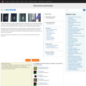 Screenshot for Biotech Careers: Genomics Technician