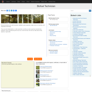 Screenshot for Biotech Careers: Biofuel Technicians